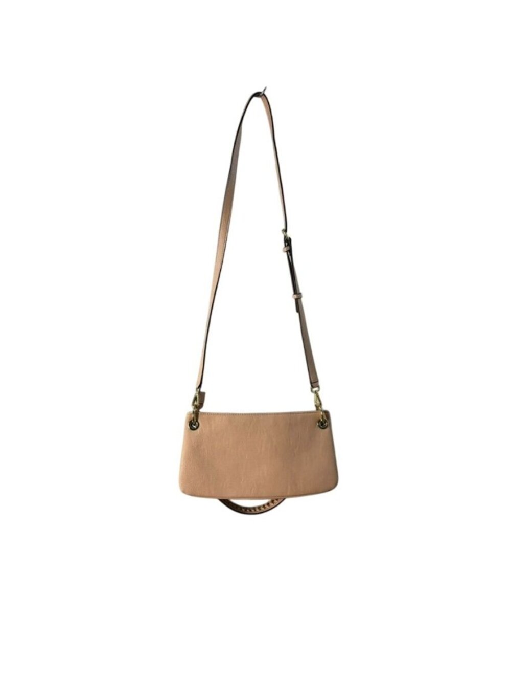 Calvin Klein Blush Pink Leather Crossbody Bag With Gold Chain Strap - Picture 7 of 10